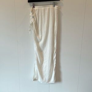 White cinched cover up/ sarong